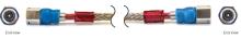Low noise, coax, aramid reinforcement braid, PTFE jacket, protective overbraid cable, 36-in, 10-32 SS hex plug to 10-32 SS hex plug