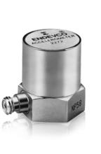 Cryogenic Accelerometer, PE, 13 pC/g,  -452°F to +500°F, not isolated, 10-32 mounting stud, side connector, 27 grams