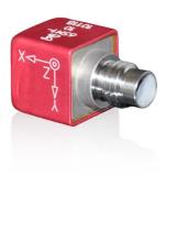 Accelerometer, IEPE, 10 mV/g triax, ±500 g, -65°F to +257°F, isolation jacket, adhesive mount, side connector, 5 grams