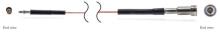 Coax, sub-miniature, PTFE cable, 6-in, 1.00 UNM jack to 1-64 UNC-2A plug