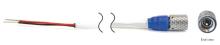 2-conductor, twisted pair, shielded, FEP jacket cable, 120-in, 10-32 coax plug to pigtails