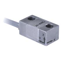 Accelerometer, PR, 20,000 g, triaxial, lightly damped, screw mount, 4 ft low noise cable, 5V excitation