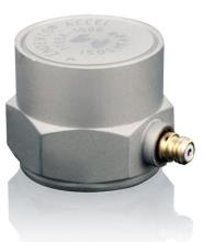 Accelerometer, PE, 200 pC/g, radiation hardened, -67°F to +550°F, isolated, 10-32 mounting stud, side connector, 62 grams