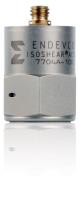 Accelerometer, PE, 100 pC/g, radiation hardened,-67°F to +550°F, isolated, 10-32 mounting stud, top connector, 29 grams